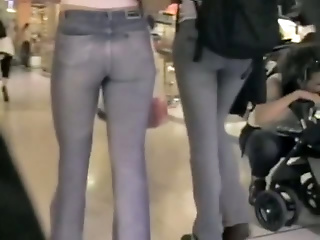 Two Hottest Teen Asses In Tight Jeans